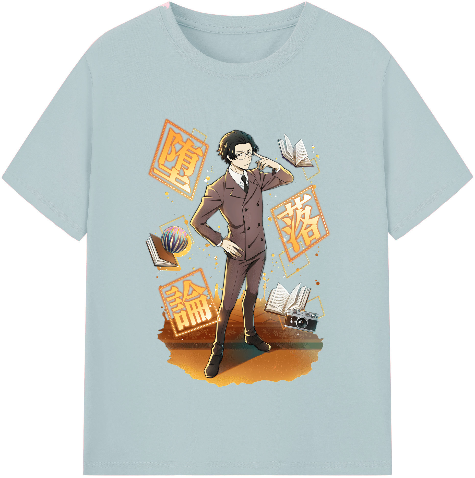 （画像用） 文豪ストレイドッグス Bungo Stray Dogs 綿100％半袖Tシャツ（フロントプリント）
